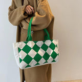 Canvas Pattern Printing Shoulder Shopping Bag Large Capacity Tote Handbag