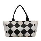 Canvas Pattern Printing Shoulder Shopping Bag Large Capacity Tote Handbag