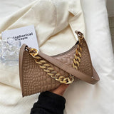 Solid Leather Shoulder Bag Top Handle for Traveling