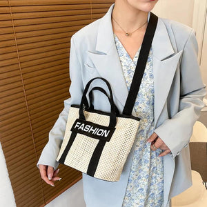 Straw Rope Crossbody Bags Hollow Woven Handwoven Summer Shoulder Small Handbags