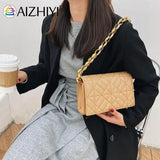 Geometric Embossing Shoulder Bag Solid Chain Small Flap Purse Handbags
