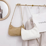 Corduroy Shoulder Underarm Bag Small Handbags for Women