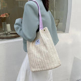 Women's Straw Woven Beach Tote Bag Large Capacity Handbag