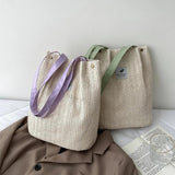 Women's Straw Woven Beach Tote Bag Large Capacity Handbag