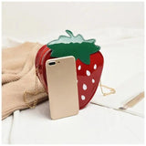Strawberry Shape Shoulder Bag Girls Crossbody Handbag