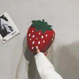 Strawberry Shape Shoulder Bag Girls Crossbody Handbag