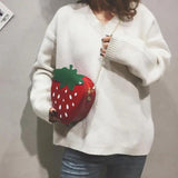 Strawberry Shape Shoulder Bag Girls Crossbody Handbag
