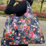 Heavy Prints Foldable Shopping Bags Reusable Women's Handbags Shoulder Bags