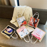 Small Canvas Shoulder Bag Eco Crossbody Tote Vintage Messenger Bag
