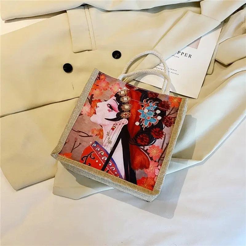 Small Canvas Shoulder Bag Eco Crossbody Tote Vintage Messenger Bag