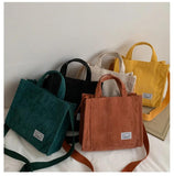 Autumn Corduroy Women's Tote Shoulder Bag