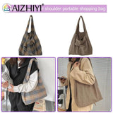 Leisure Women Plaid Canvas Shoulder Bag Ladies Casual