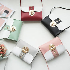 Mini Square PU Women's Shoulder Bag Crossbody Handbag Buckle Ladies Bag