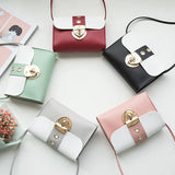 Mini Square PU Women's Shoulder Bag Crossbody Handbag Buckle Ladies Bag