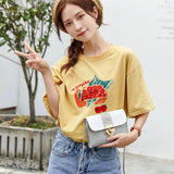 Mini Square PU Women's Shoulder Bag Crossbody Handbag Buckle Ladies Bag
