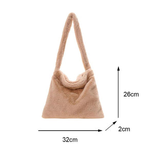 Cherry Pattern Plush Shoulder Bag for Women