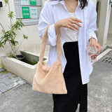 Cherry Pattern Plush Shoulder Bag for Women