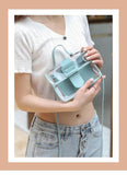 Women Small Crossbody Bag Faux Transparent Shoulder Handbag