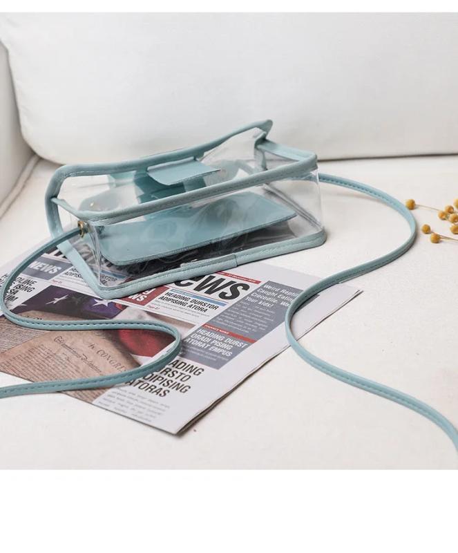 Women Small Crossbody Bag Faux Transparent Shoulder Handbag