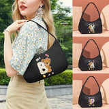 Mini Bear Letter Print Tote Bag Shoulder Handbag Organizer Pouch Shopper