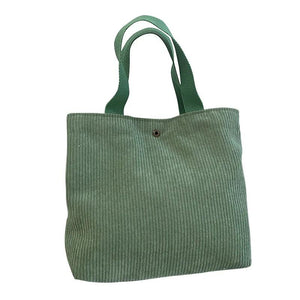 Vintage Corduroy Mini Shoulder Bag Women Handbag Reusable Casual Tote Shopping