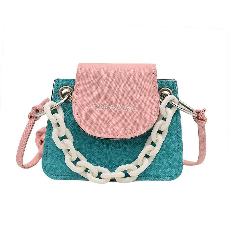 Summer Contrast Mini Crossbody Bags for Women Small Shoulder Messenger Bag