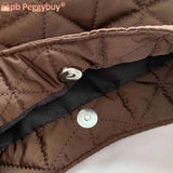 Quilted Rhombus Pattern Shoulder Tote Bag