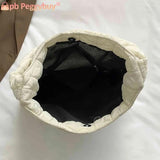 Quilted Rhombus Pattern Shoulder Tote Bag