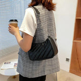 Retro PU Leather Shoulder Handbag Zipper Tote Hobos Clutch Bag