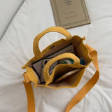 Corduroy Shoulder Bag Solid Messenger Bag