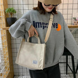 Corduroy Shoulder Bag Solid Messenger Bag