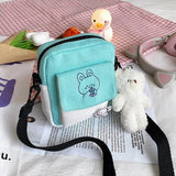 Canvas Shoulder Women's Bag Small Messenger Crossbody Bags for Girls
