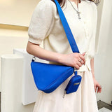 2 Pcs Women's Crossbody Bags Nylon Handbag Triangle Metal Label Small Shoulder B