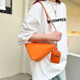 2 Pcs Women's Crossbody Bags Nylon Handbag Triangle Metal Label Small Shoulder B