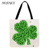Linen Pattern Handbag Large Capacity Tote Shoulder Bag