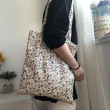 Retro Floral Women Shoulder Bag Small Purse Handbags Vintage Female Tote