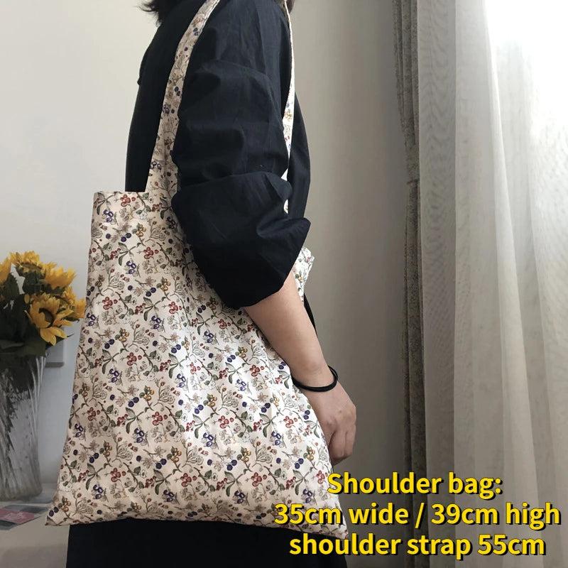 Retro Floral Women Shoulder Bag Small Purse Handbags Vintage Female Tote