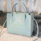 Crocodile Pattern Crossbody Handbag Vintage Shoulder Bag Stylish Tote