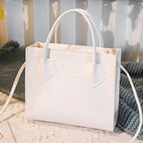 Crocodile Pattern Crossbody Handbag Vintage Shoulder Bag Stylish Tote