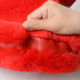 Plush Heart Shaped Shoulder Bag for Winter