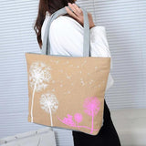 Dandelion Canvas Belt Bag Flowers Casual Women Handbag Zipper Shoulder Bags