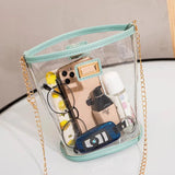 Summer Women Mini Shoulder Bag Clear Transparent Candy Crossbody Bag