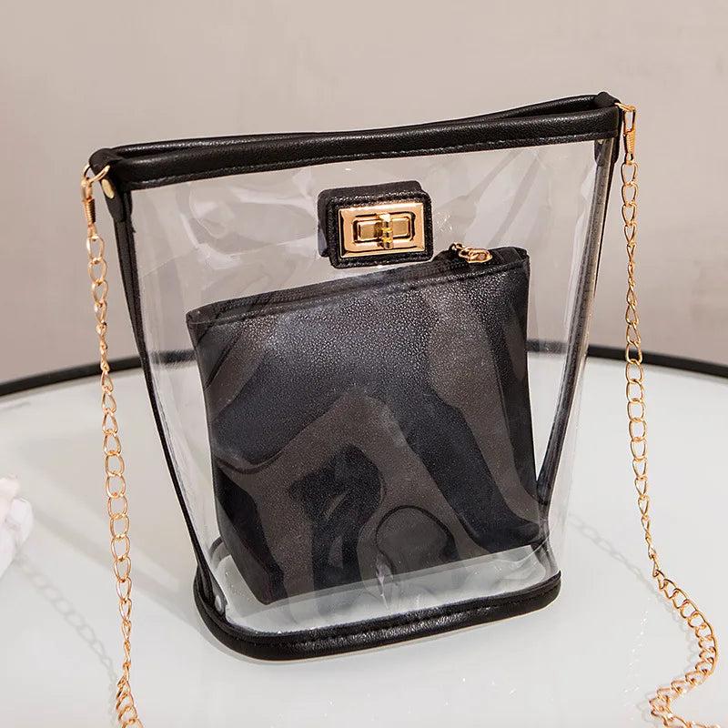 Summer Women Mini Shoulder Bag Clear Transparent Candy Crossbody Bag