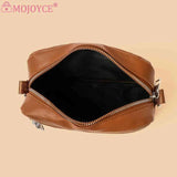 Leather Shoulder Tote Bag Hand Crossbody Bag Soft Square Zipper