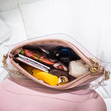 Heart-shape Buckle Messenger Bag Patchwork Small Flap Bag