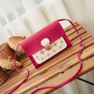 Women Mini Cross Body Bag Messenger Bag Hollow Mobile Phone Small Shoulder Bags