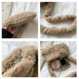 Fluffy Fur Shoulder Bag for Women Winter Fashion