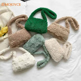 Fluffy Fur Shoulder Bag for Women Winter Fashion