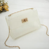 Clear PVC Shoulder Bag Women Solid Satchel Clutch