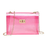 Clear PVC Shoulder Bag Women Solid Satchel Clutch